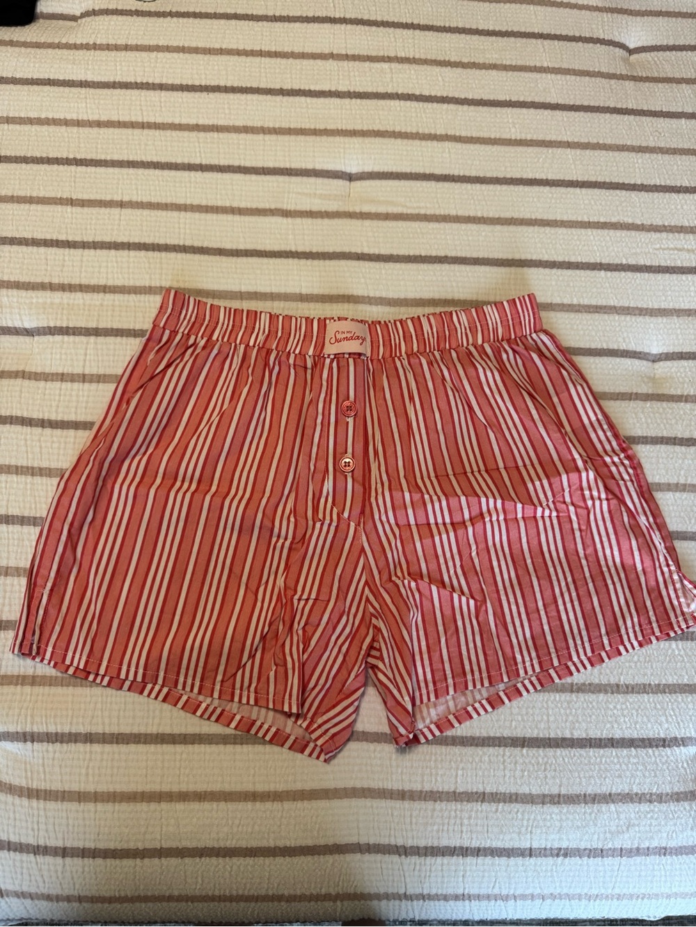 In My Sundays - Red Stripe Boxer Shorts